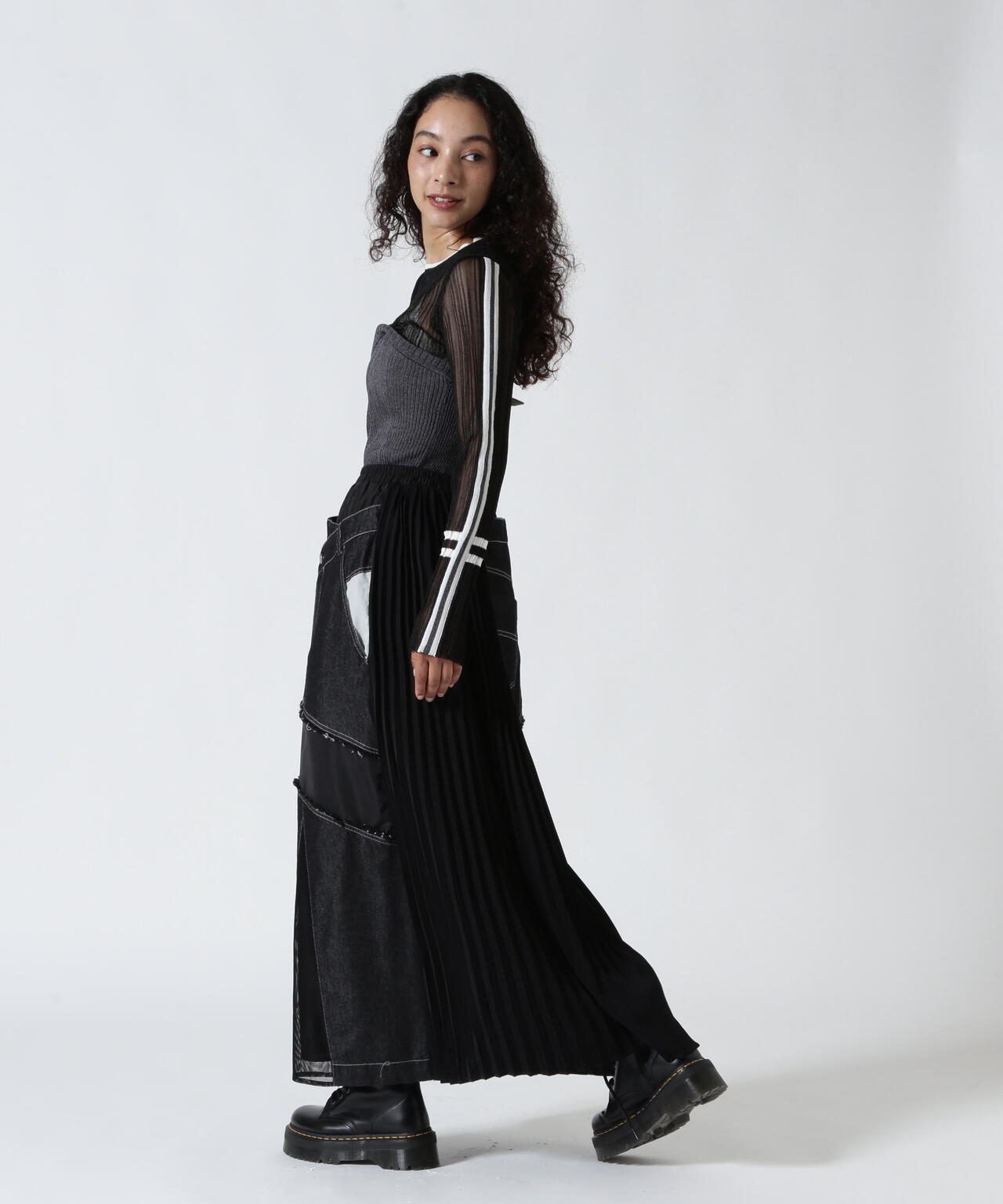 AULA AILA/アウラアイラ/BARE TOP SHEER RIB KNIT