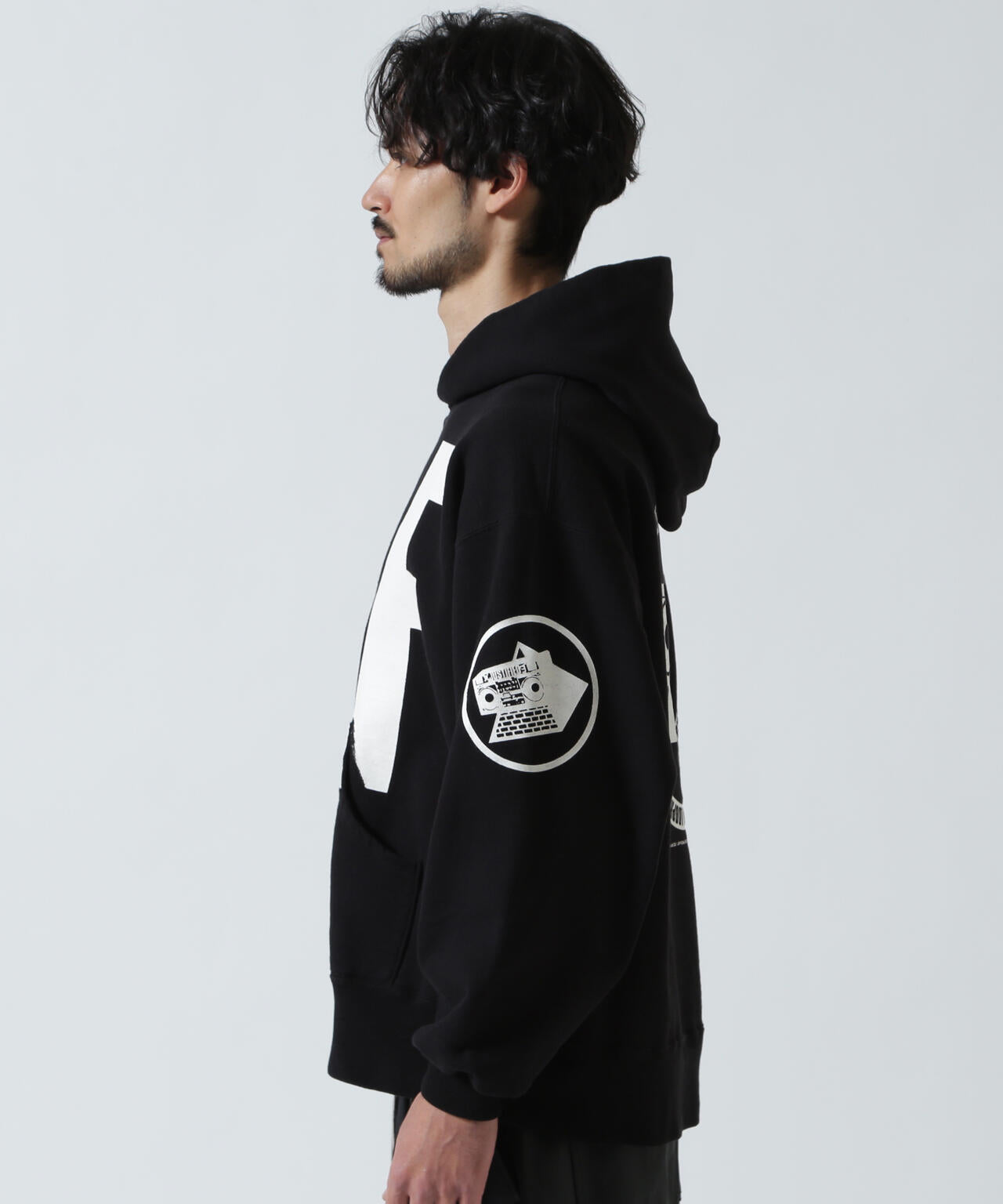 SAINT MICHAEL/セントマイケル/KLF HOODIE/KLF/BLACK