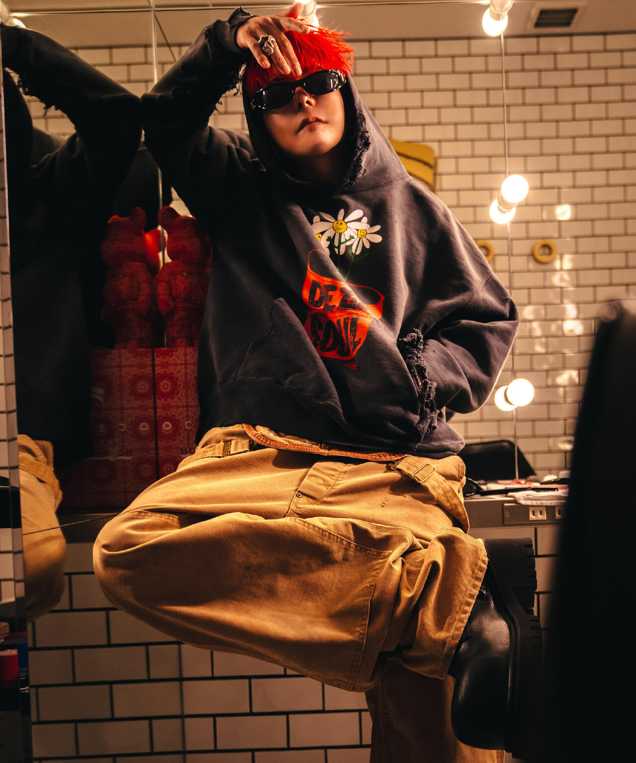 SAINT MICHAEL/セント マイケル/DLS_HOODIE/DE LA SOUL/BLACK