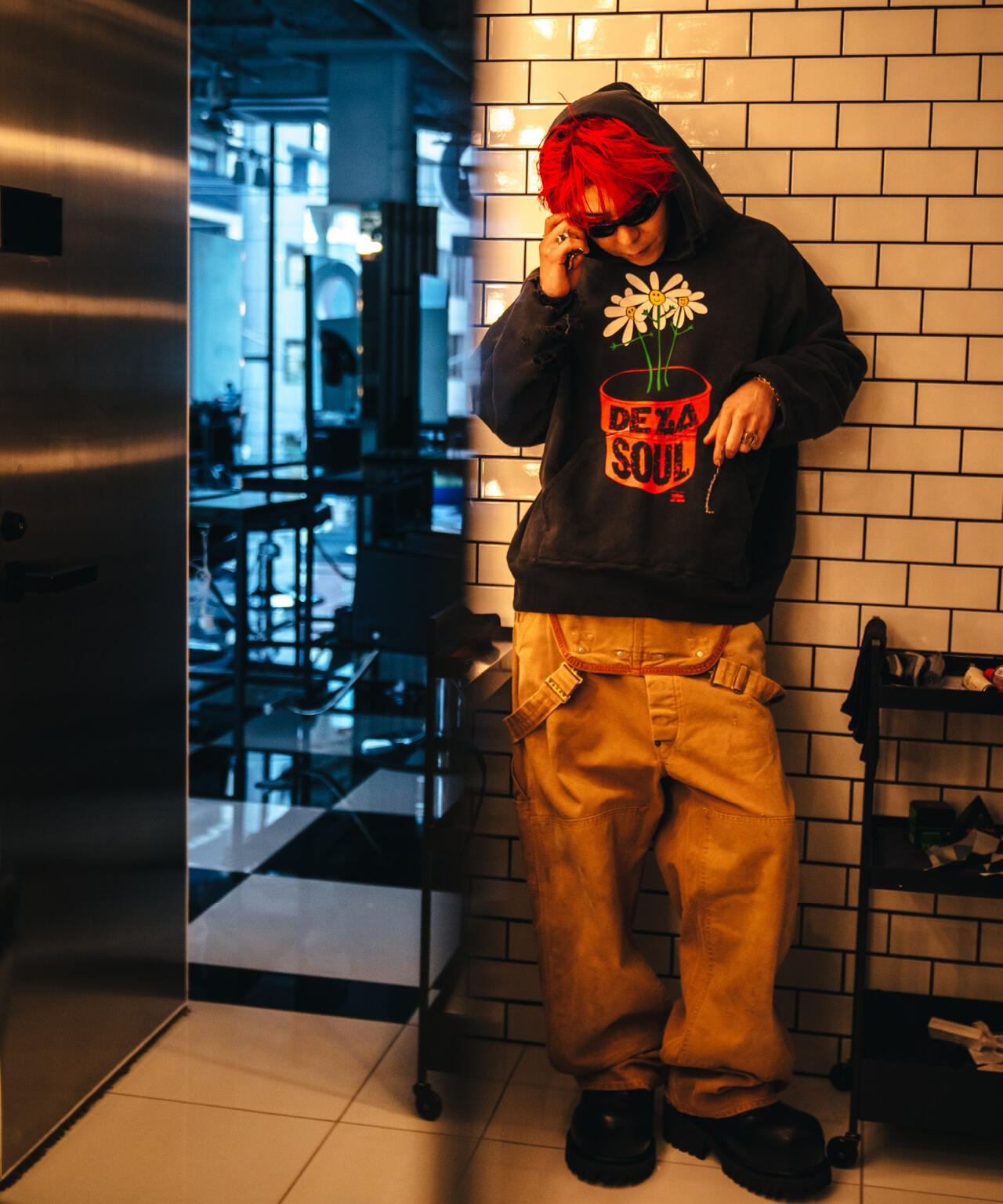 SAINT MICHAEL/セント マイケル/DLS_HOODIE/DE LA SOUL/BLACK