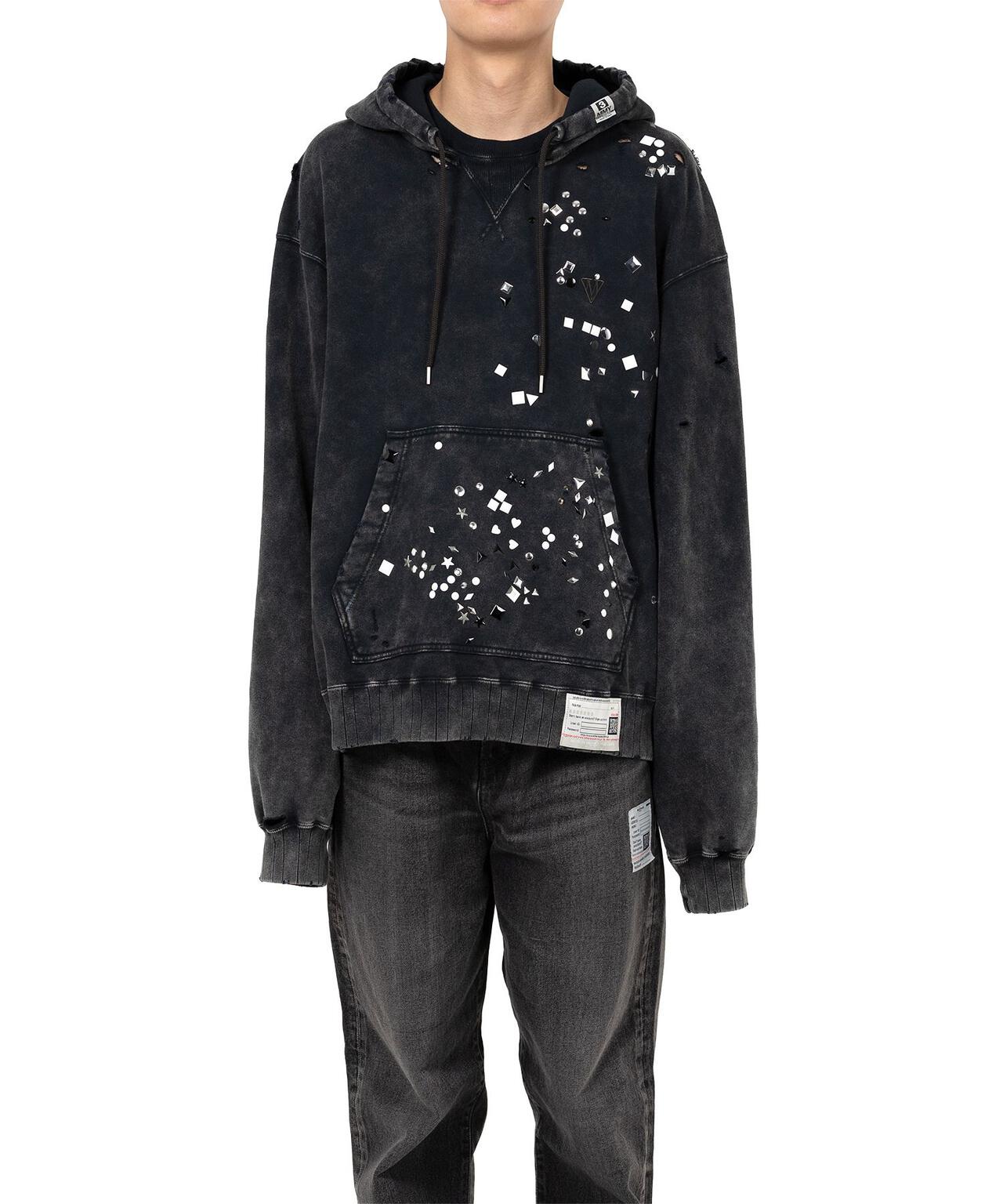 専用出品 Embellished Distressed Hoodie Maison MIHARAYASUHIRO/メゾン ミハラヤスヒロ/EMBELLISHED BLEACHED