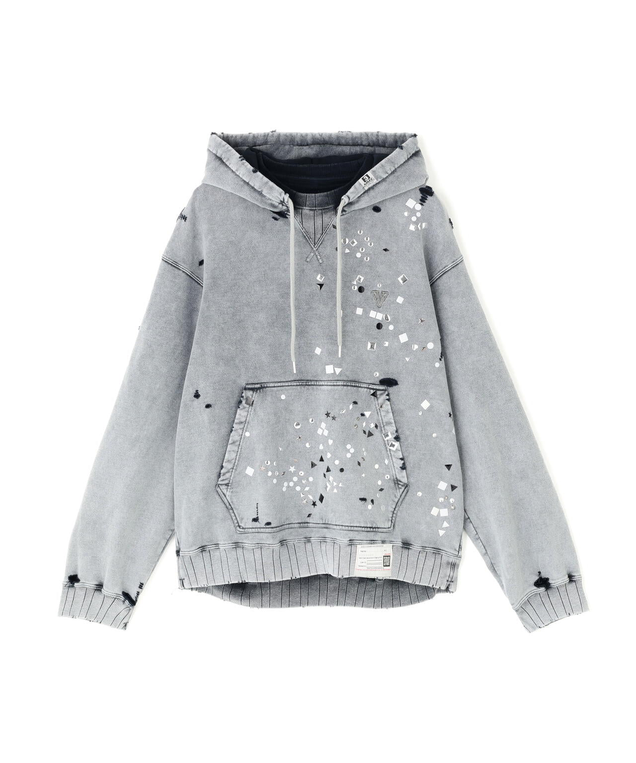 Maison MIHARAYASUHIRO/メゾン ミハラヤスヒロ/EMBELLISHED BLEACHED HOODIE