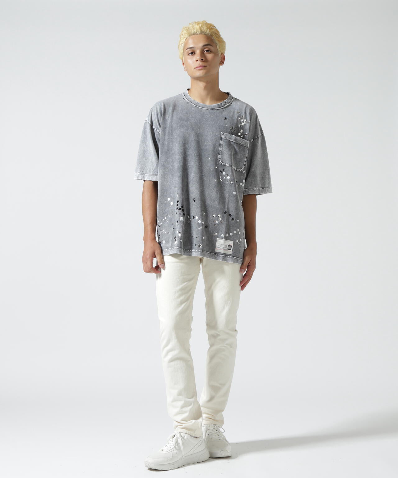 Maison MIHARAYASUHIRO/メゾン ミハラヤスヒロ/EMBELLISHED BLEACHED TEE