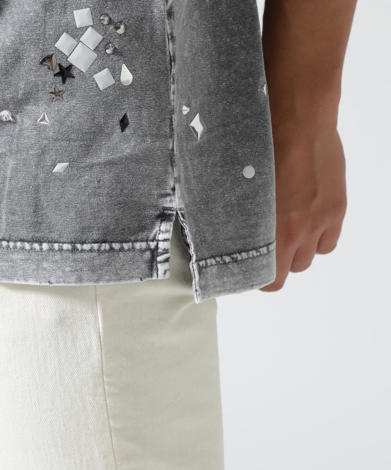 Maison MIHARAYASUHIRO/メゾン ミハラヤスヒロ/EMBELLISHED BLEACHED TEE