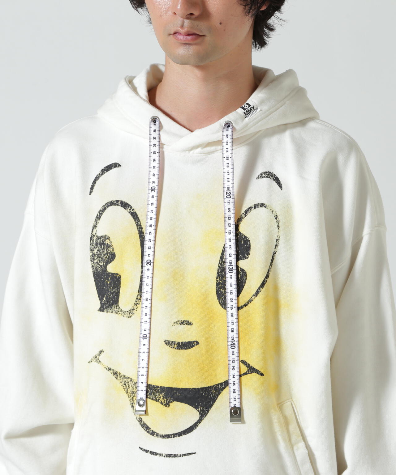Maison MIHARAYASUHIRO/メゾン ミハラヤスヒロ/HAPPY FACE DISTRESSED HOODIE