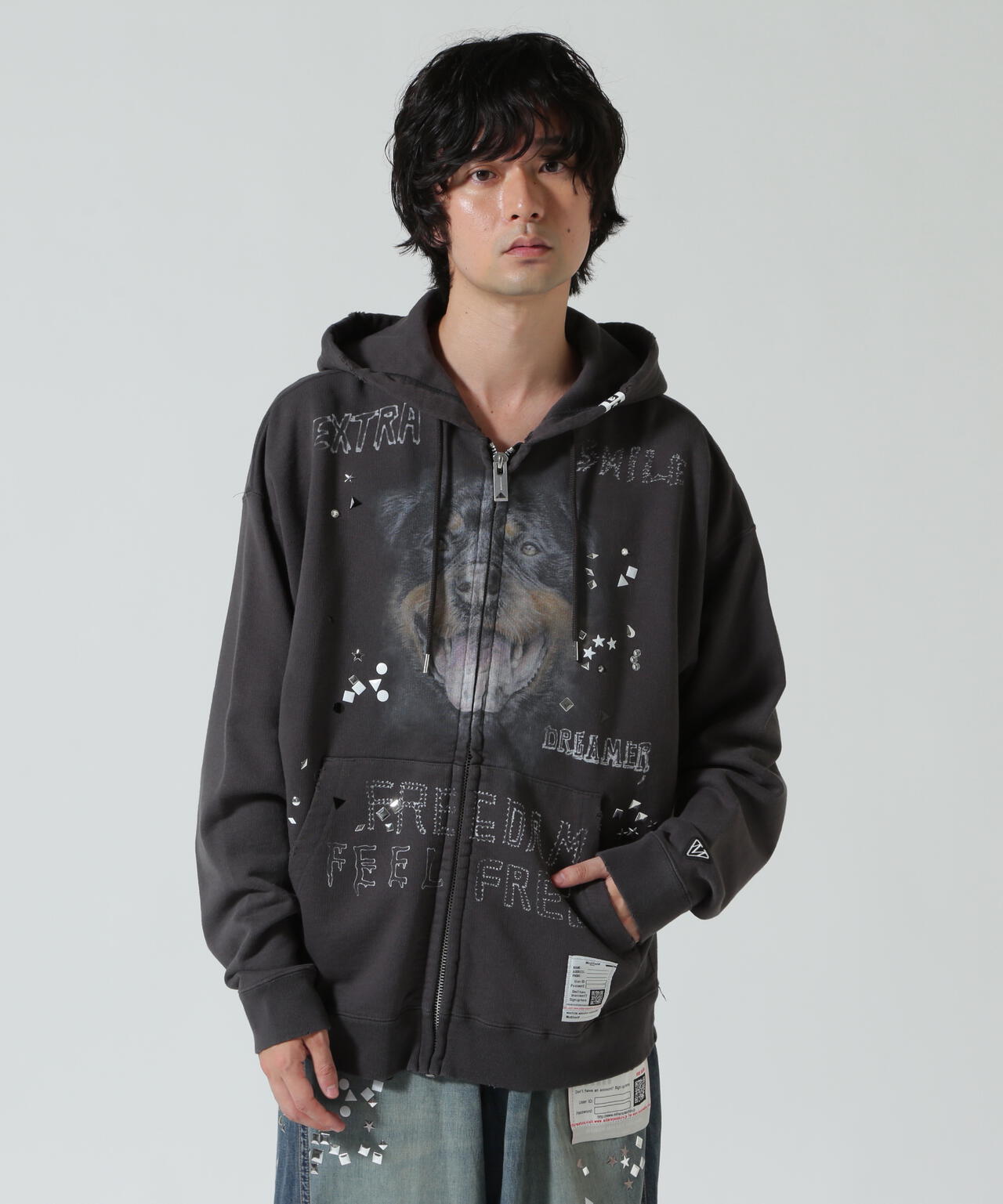 専用出品 Embellished Distressed Hoodie Maison MIHARAYASUHIRO/メゾン ミハラヤスヒロ/EMBELLISHED DISTRESSED