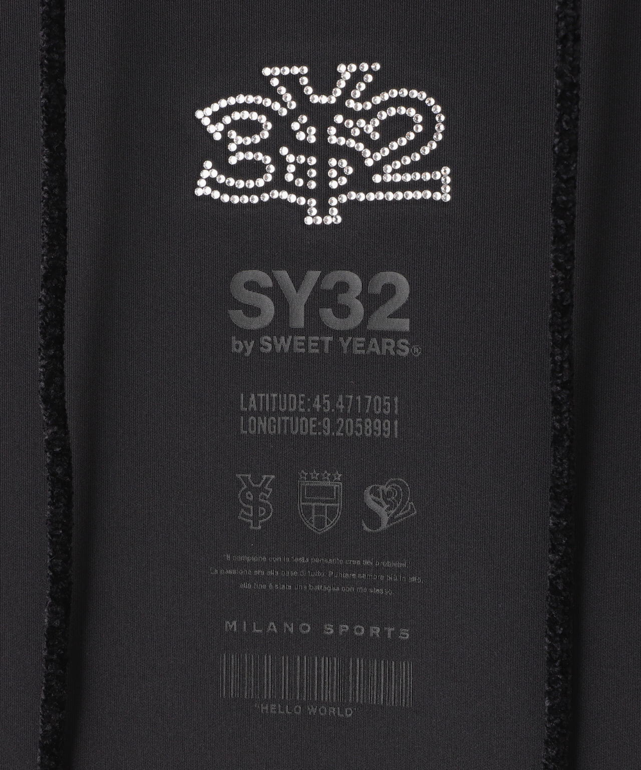 SY32 by SWEET YEARS /DOUBLEKNIT RHINESTONE LOGO