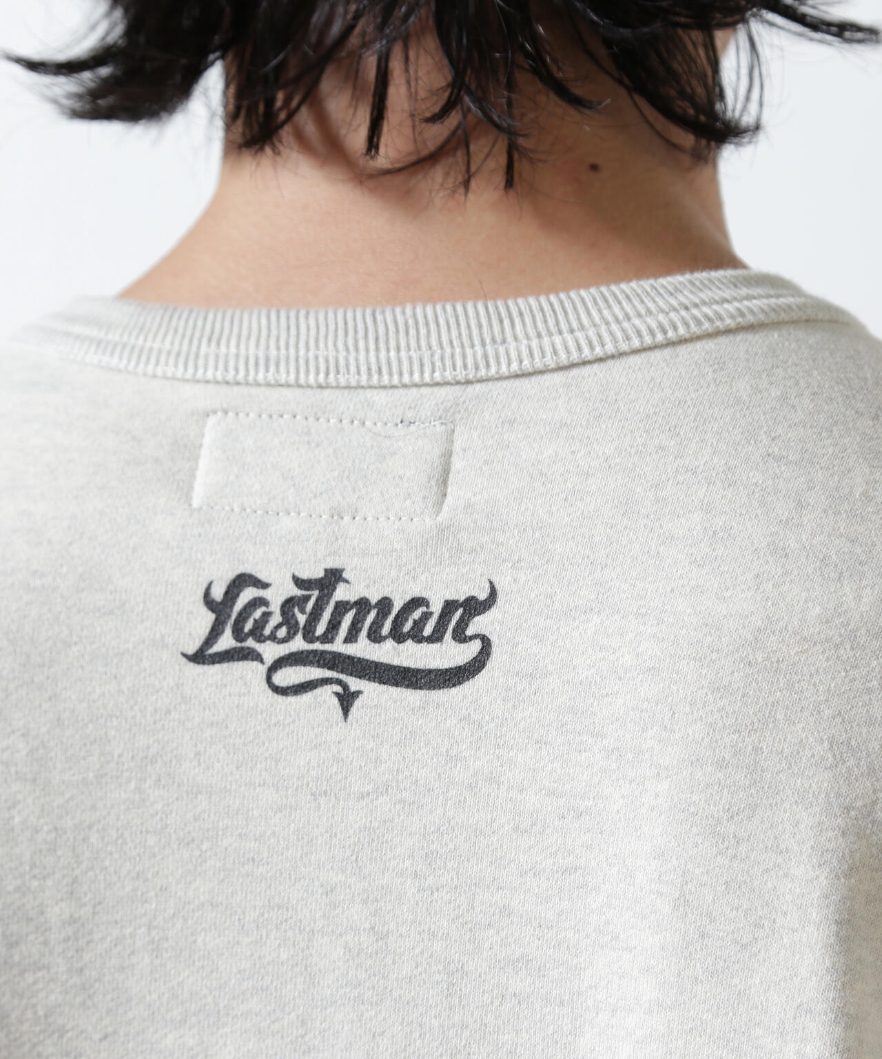 LASTMAN/ラストマン/PRINTED CREW NECK -EASY RIDER OATMEAL (252LM