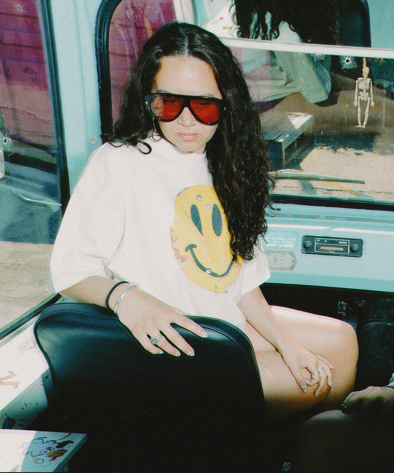 SAINT MICHAEL/セントマイケル/KLF_SS TEE  SMILE WHITE