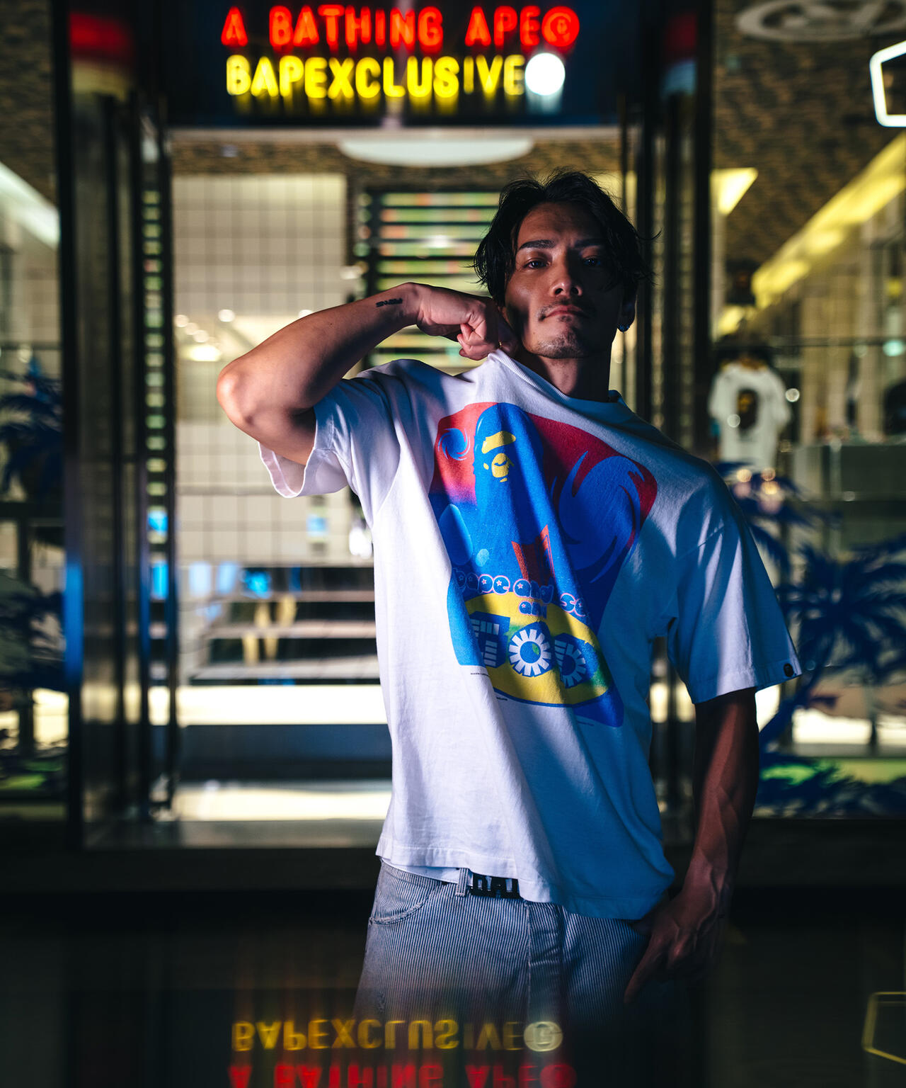 SAINT MICHAEL/セントマイケル/BAPE_SS TEE/GOD/WHITE | ROYAL FLASH 