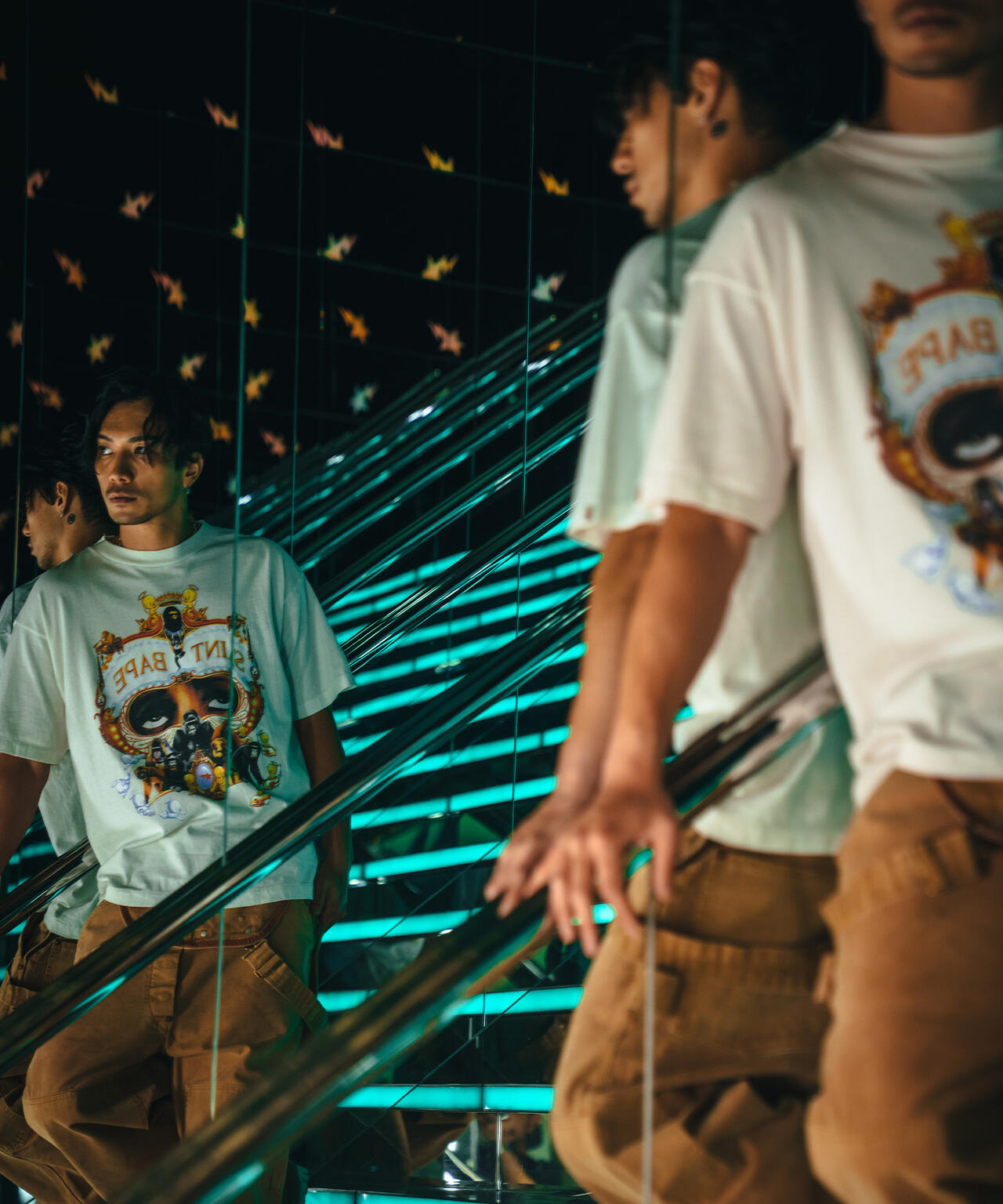 SAINT BAPE TEE セントマイケル　XXL Saint Michael SAINT Mxxxxxx x A Bathing Ape Generation Bape Short