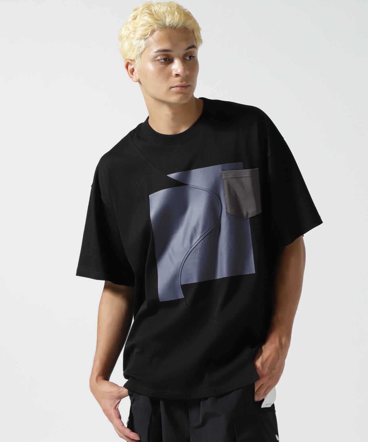 Maison ULA/メゾン ウラ/切り替えプリントTシャツ