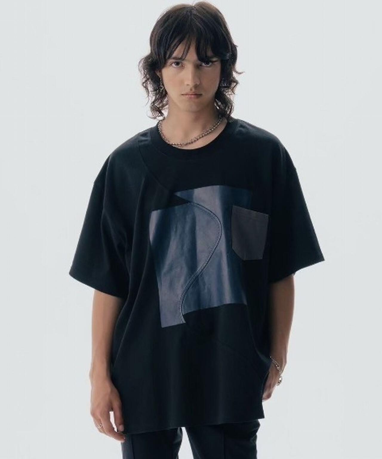 Maison ULA/メゾン ウラ/切り替えプリントTシャツ