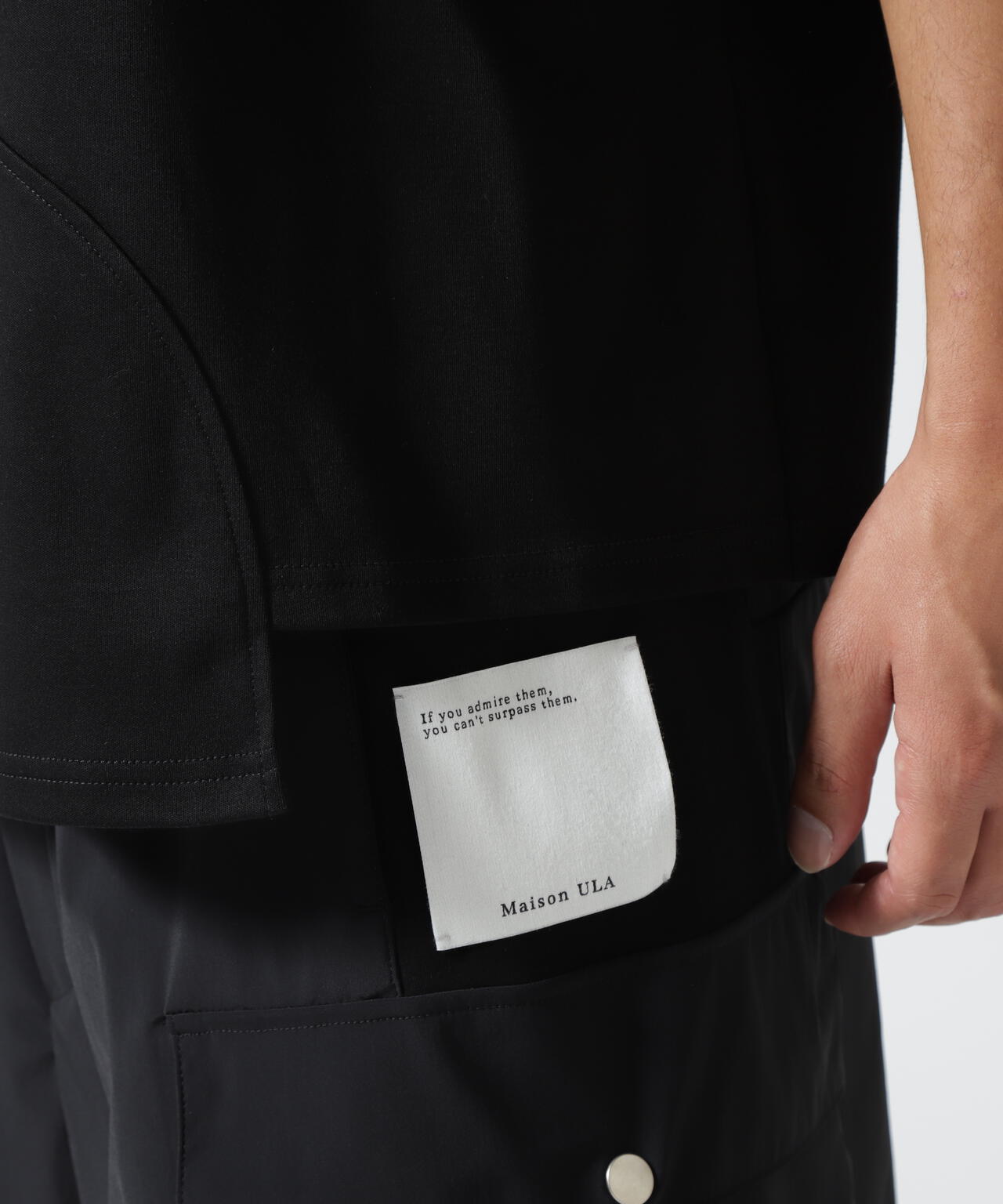 Maison ULA/メゾン ウラ/切り替えプリントTシャツ