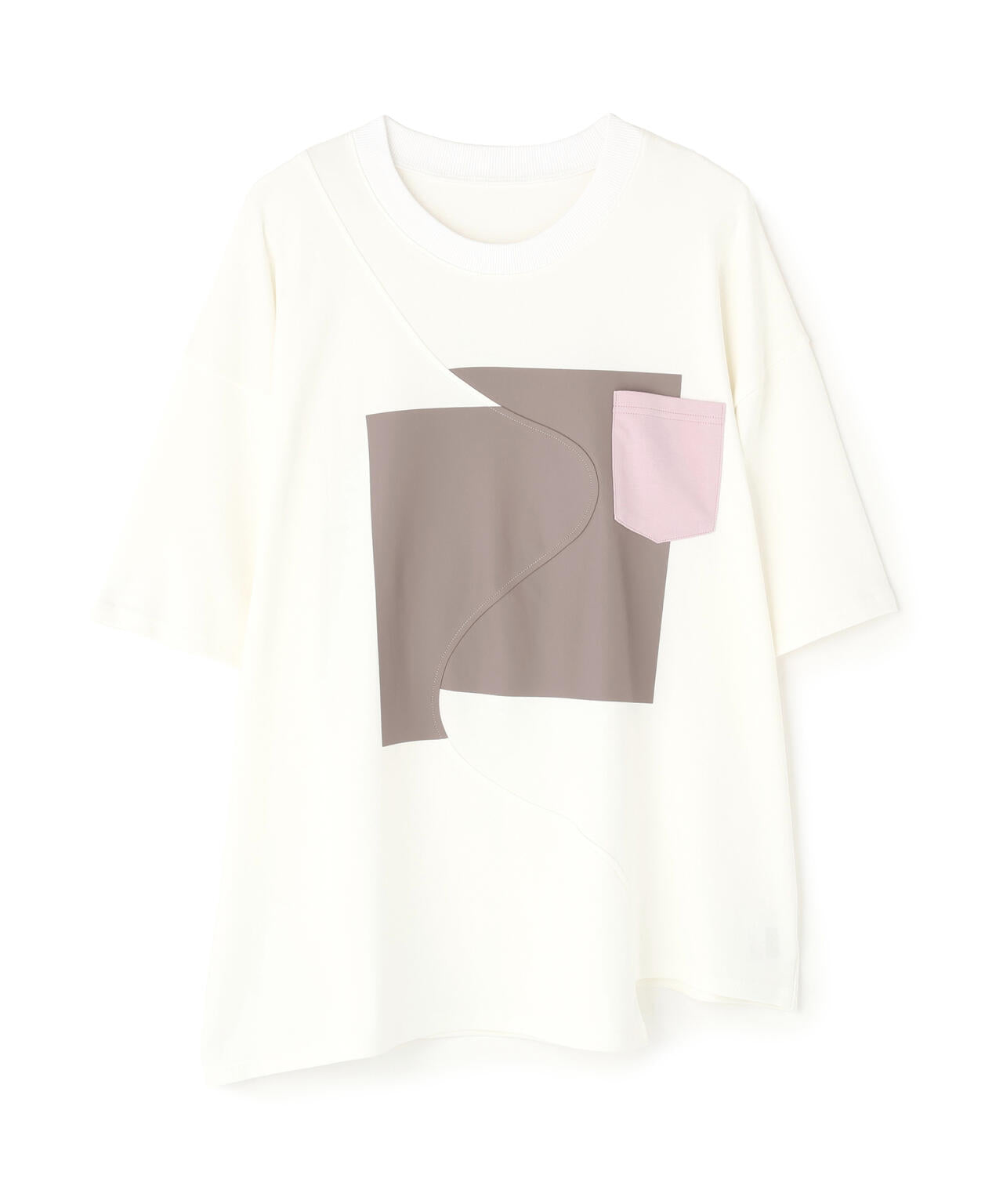 Maison ULA/メゾン ウラ/切り替えプリントTシャツ