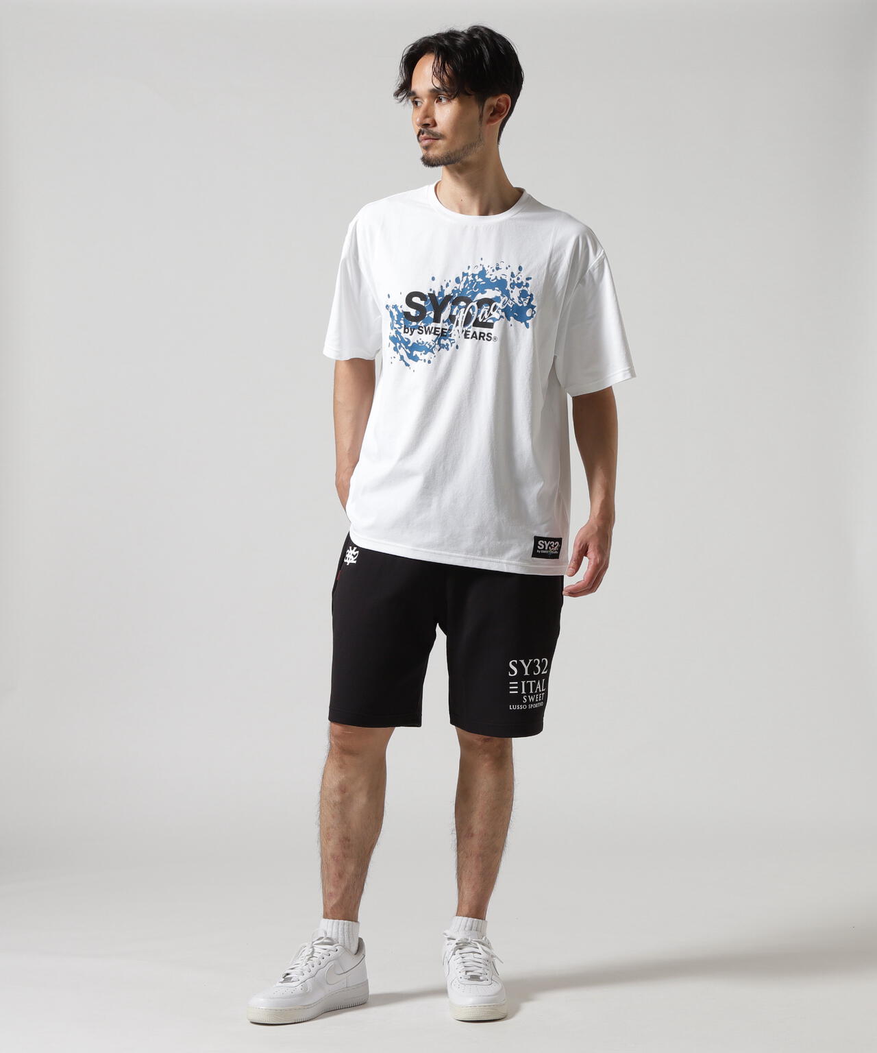 SY32 by SWEET YEARS /エスワイサーティトゥ バイ スィートイヤーズ/WAVELOGO LOOSE FIT S/S TEE