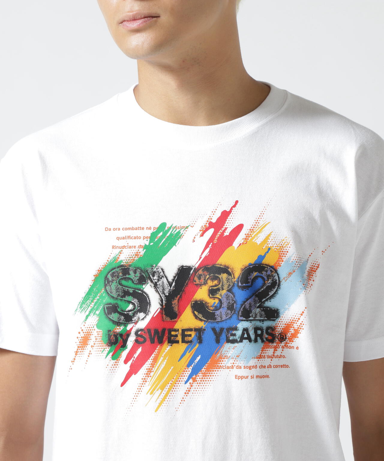 SY32 by SWEET YEARS/エスワイサーティトゥ バイ スィートイヤーズ/INKJET GRUNGE TEE