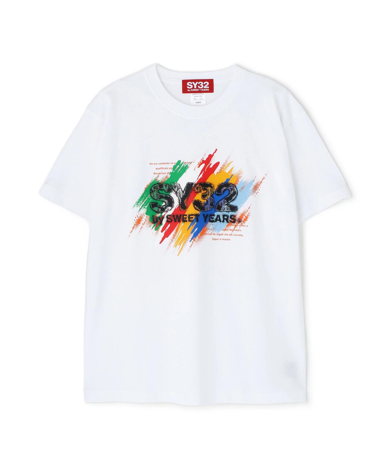 SY32 by SWEET YEARS/エスワイサーティトゥ バイ スィートイヤーズ/INKJET GRUNGE TEE