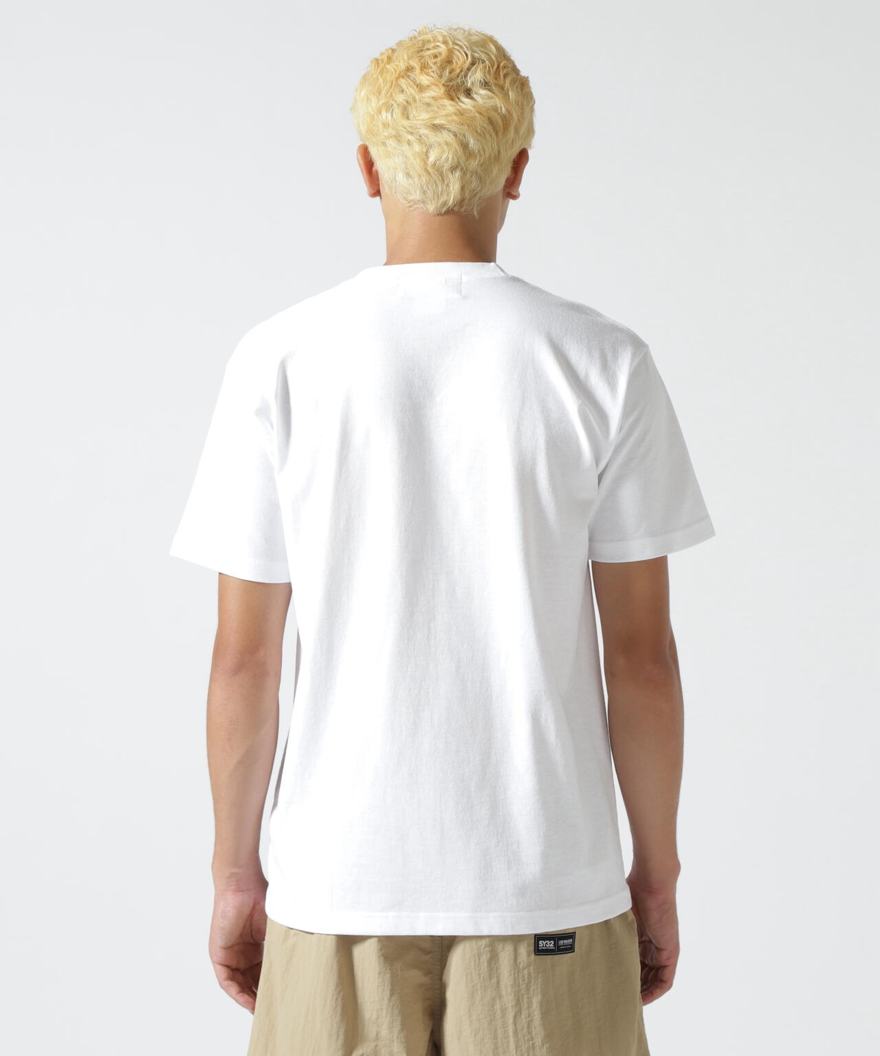 SY32 by SWEET YEARS/エスワイサーティトゥ バイ スィートイヤーズ/CURSIVE LOGO RHINESTONE TE