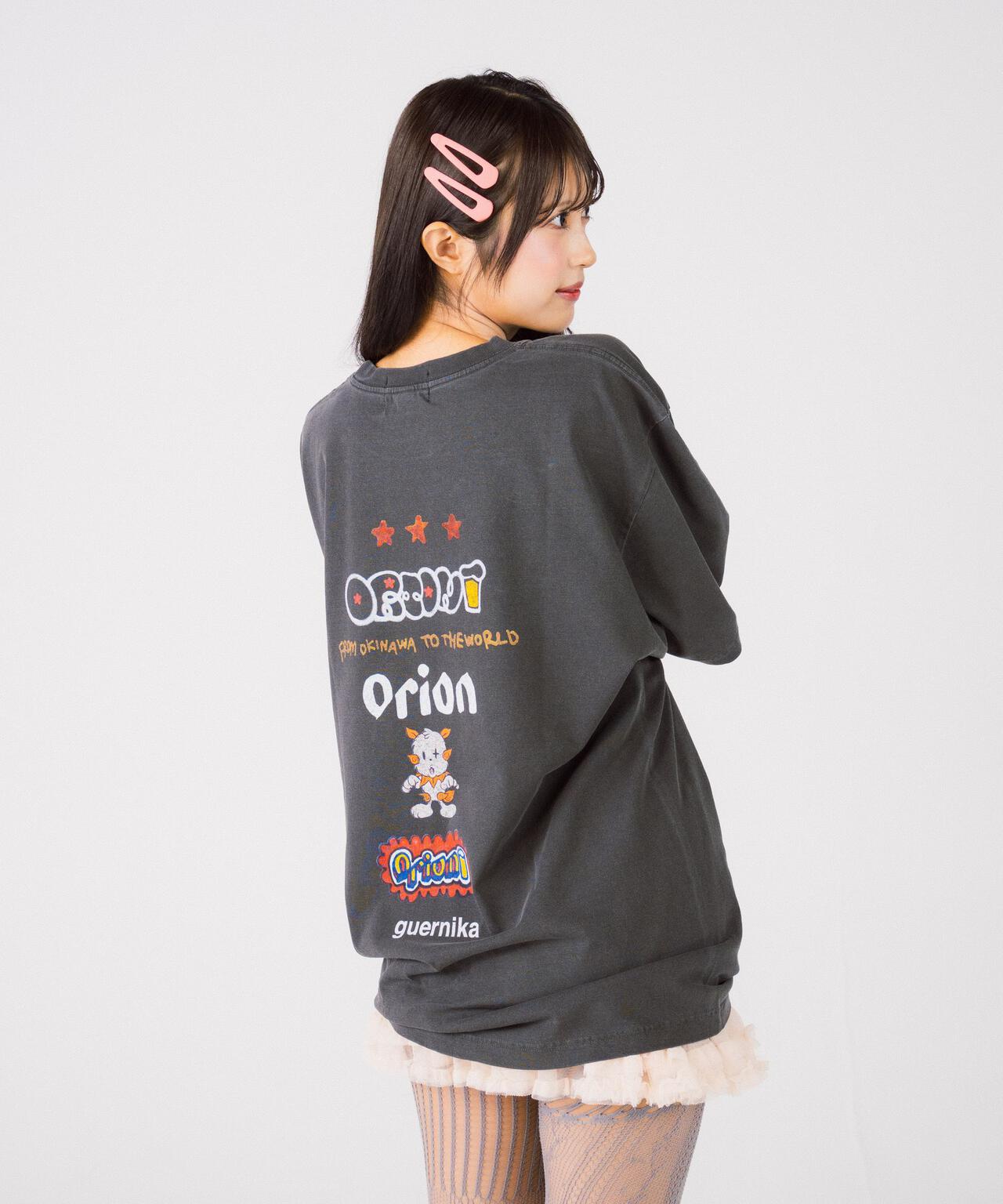 guernika×ORIONBEER/ORION THE DRAFT ART PRINT T-SHIRT (SPECIAL VINTAGE)