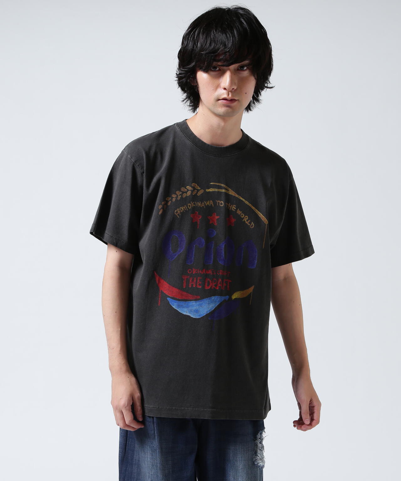 guernika×ORIONBEER/ORION THE DRAFT ART PRINT T-SHIRT (SPECIAL VINTAGE)