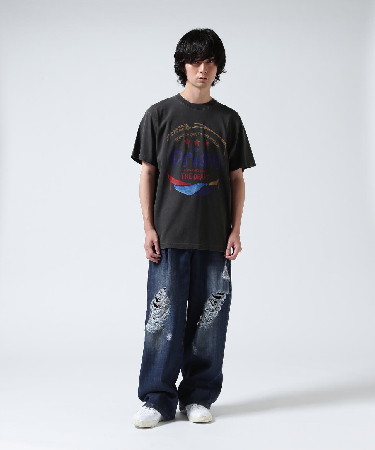 guernika×ORIONBEER/ORION THE DRAFT ART PRINT T-SHIRT (SPECIAL VINTAGE)