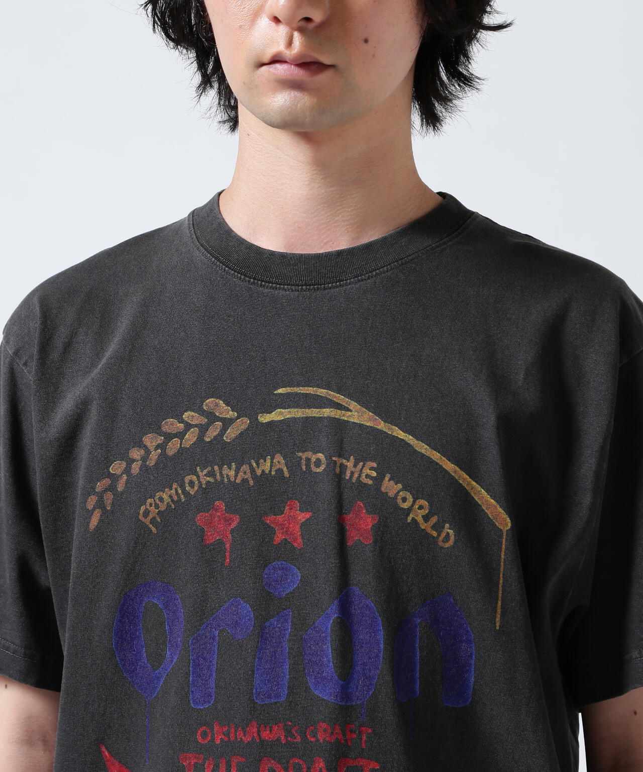 guernika×ORIONBEER/ORION THE DRAFT ART PRINT T-SHIRT (SPECIAL VINTAGE)