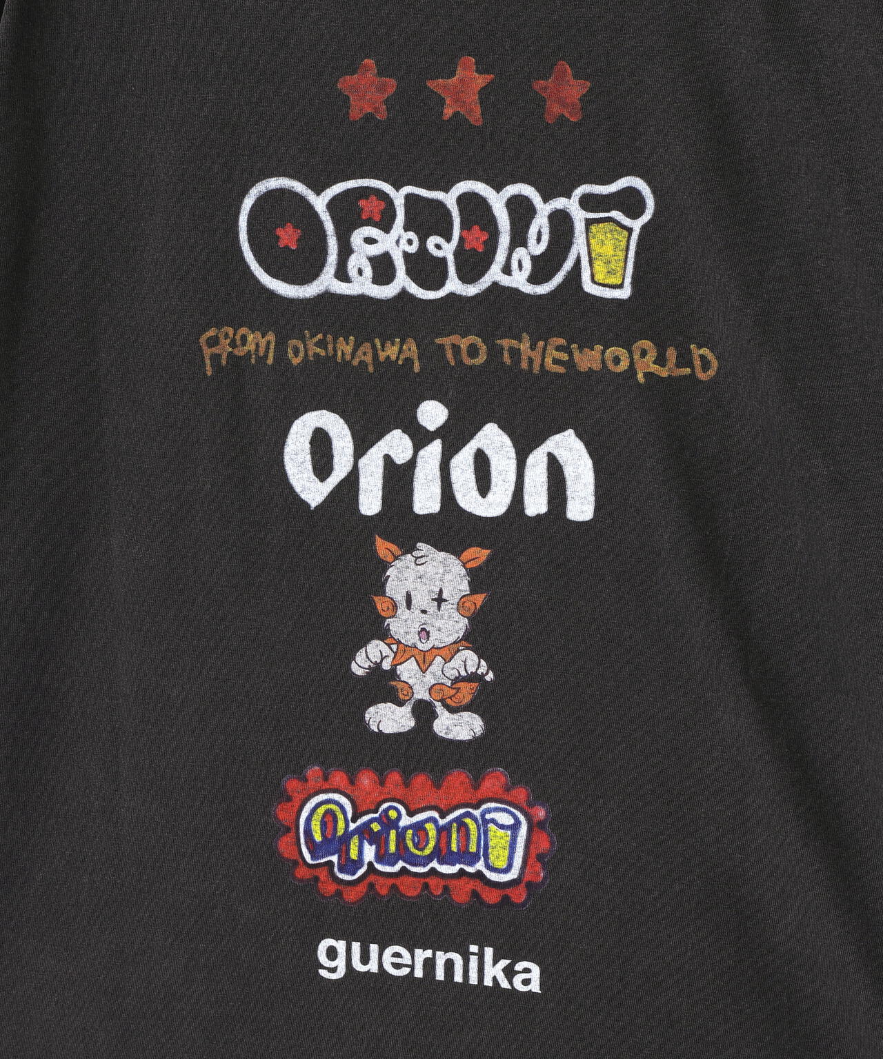 guernika×ORIONBEER/ORION THE DRAFT ART PRINT T-SHIRT (SPECIAL VINTAGE)
