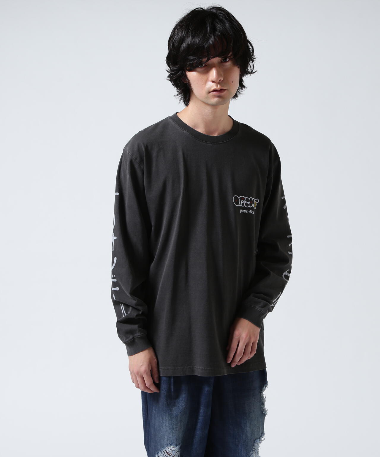 guernika/ゲルニカ/ORION THE DRAFT ART PRINT L/S T-SHIRTS (SPECIAL VINTAGE)