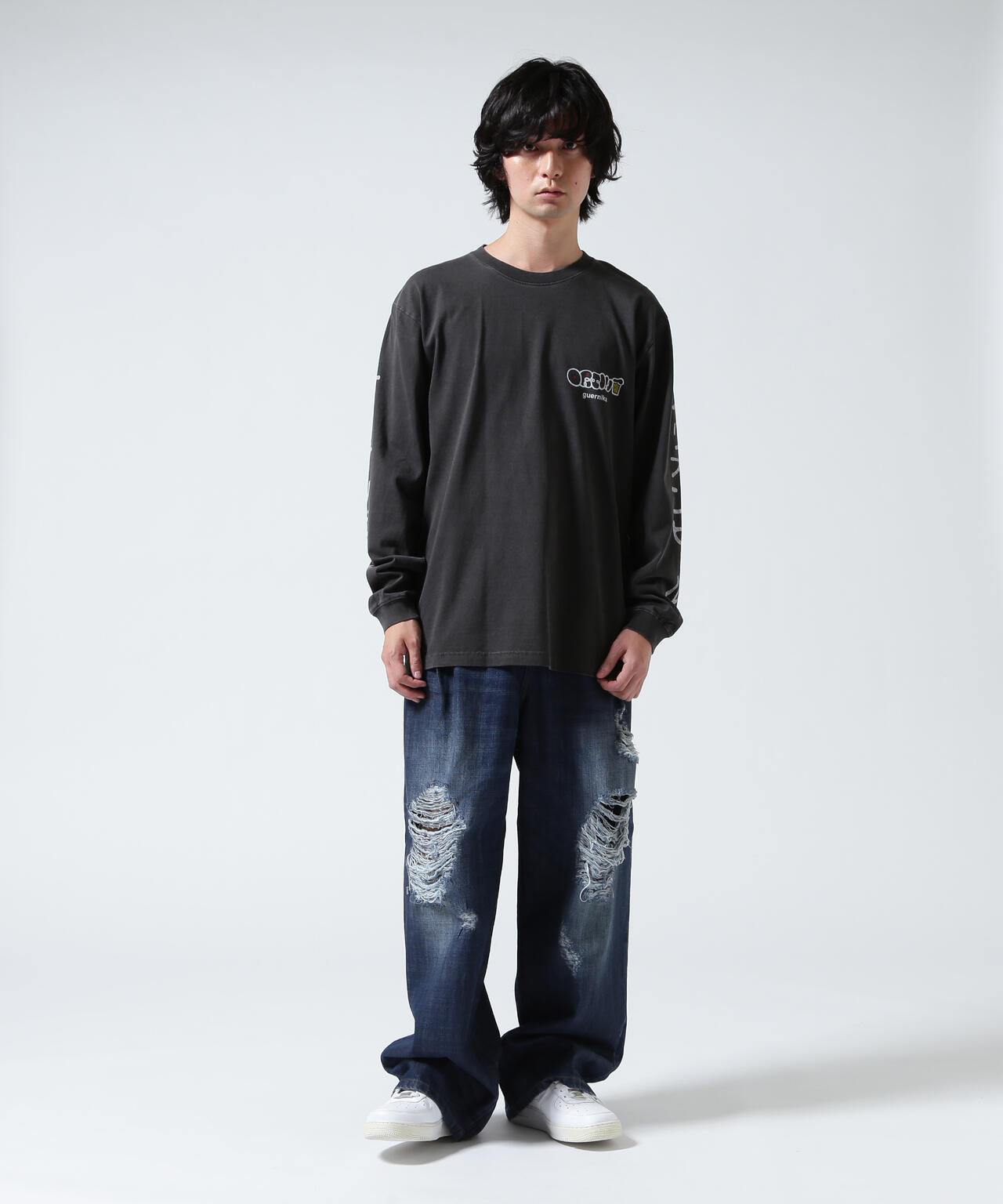 guernika/ゲルニカ/ORION THE DRAFT ART PRINT L/S T-SHIRTS (SPECIAL VINTAGE)