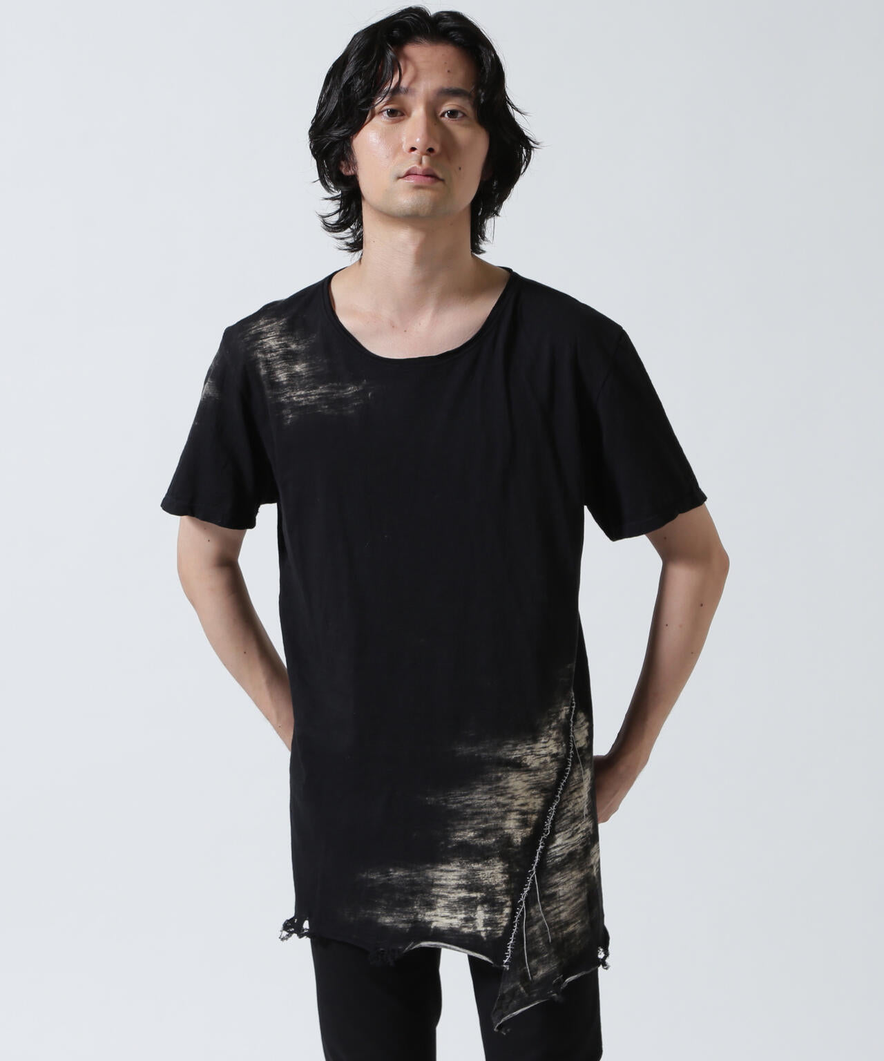 KMRii/ケムリ/Black Shadow Slash Cut/SS Tee