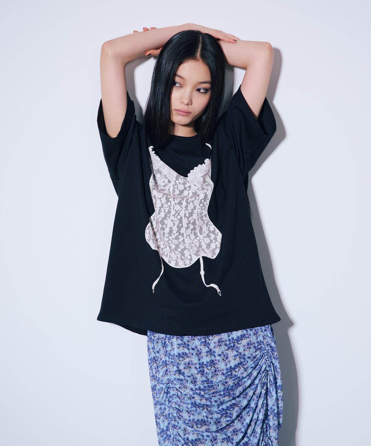ANNA SUI NYC/アナ スイ エヌワイシー/ランジェリープリントBIG Tシャツ