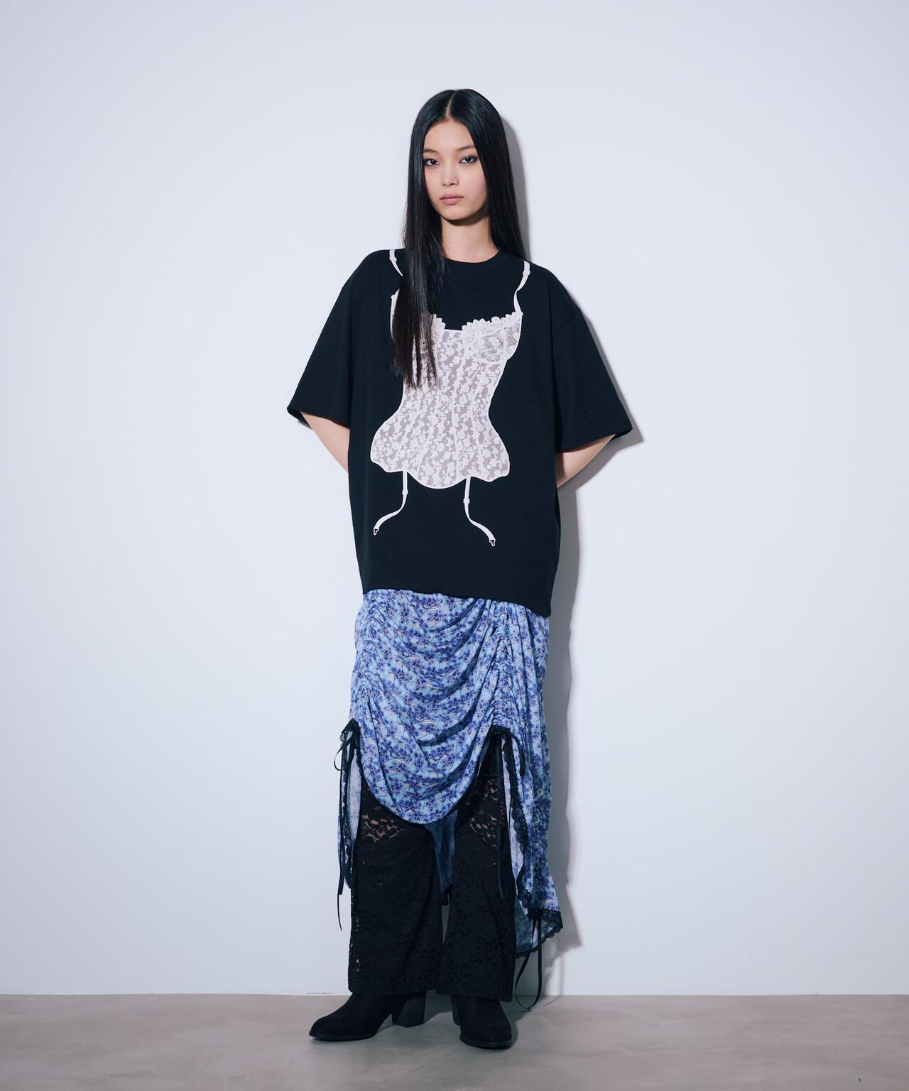 ロイヤルフラッシュ（ FLASH）/ANNA SUI NYC／アナ スイ エヌワイシー／ランジェリープリントBIG Tシャツ ANNA SUI NYC/アナ スイ エヌワイシー/ランジェリープリントBIG T