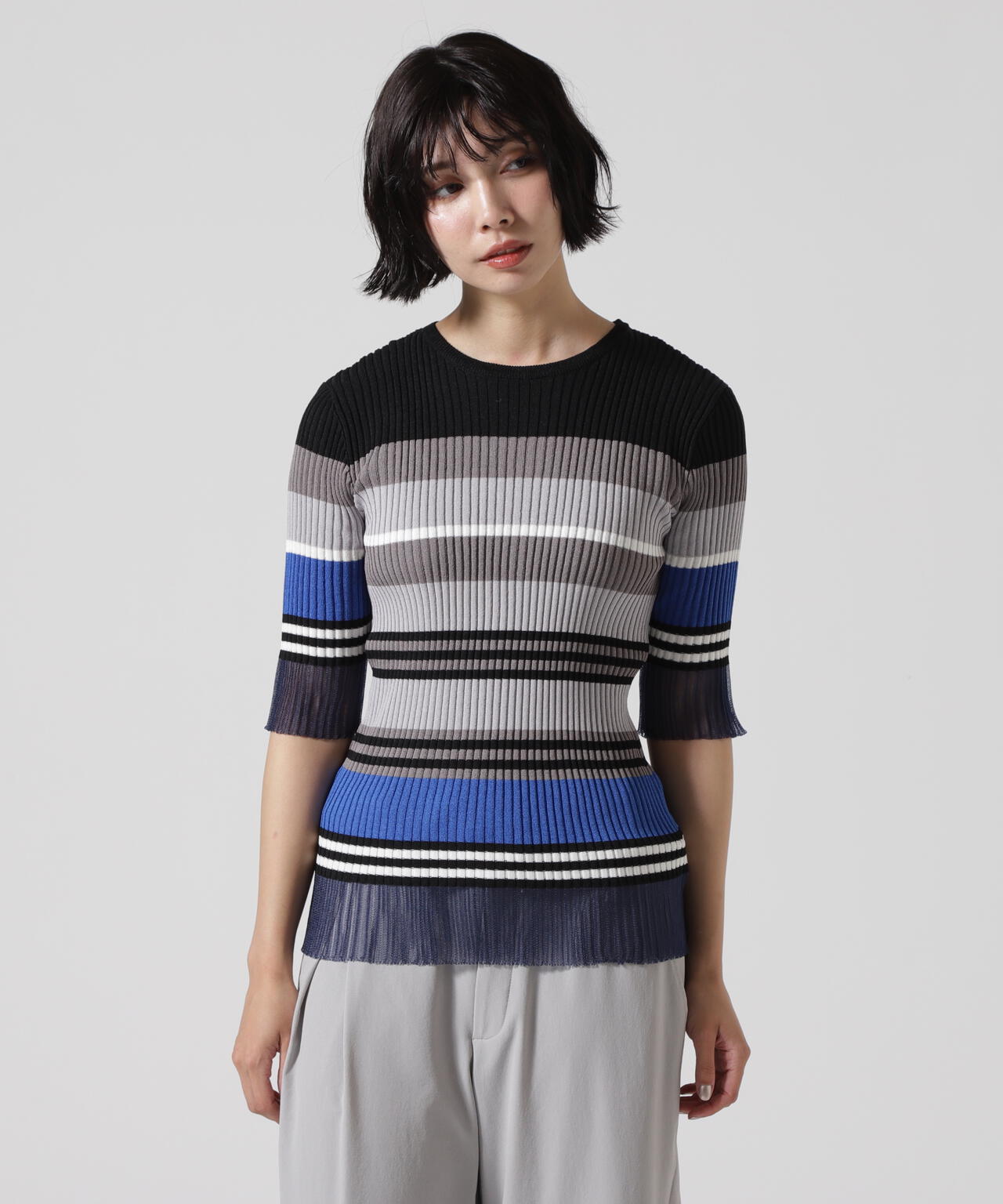 AULA AILA/アウラアイラ/MULTI BORDER KNIT | ROYAL FLASH（ロイヤル
