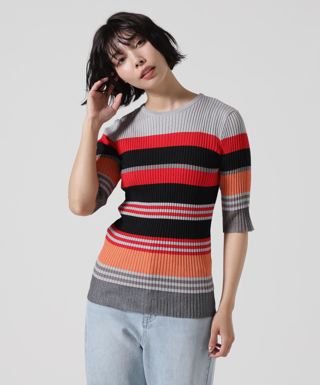AULA AILA/アウラアイラ/MULTI BORDER KNIT | ROYAL FLASH（ロイヤル