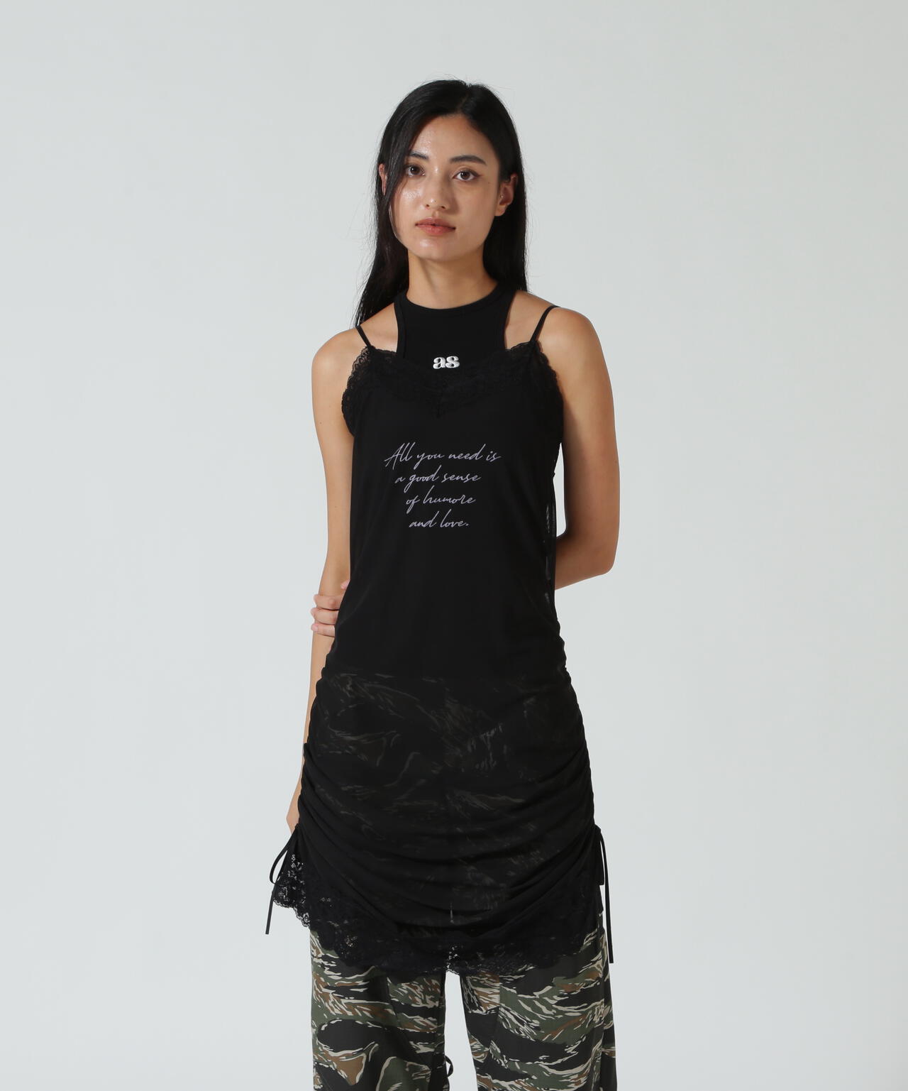 ANNA SUI NYC/アナ スイ エヌワイシー/サイドリボンシアーキャミ