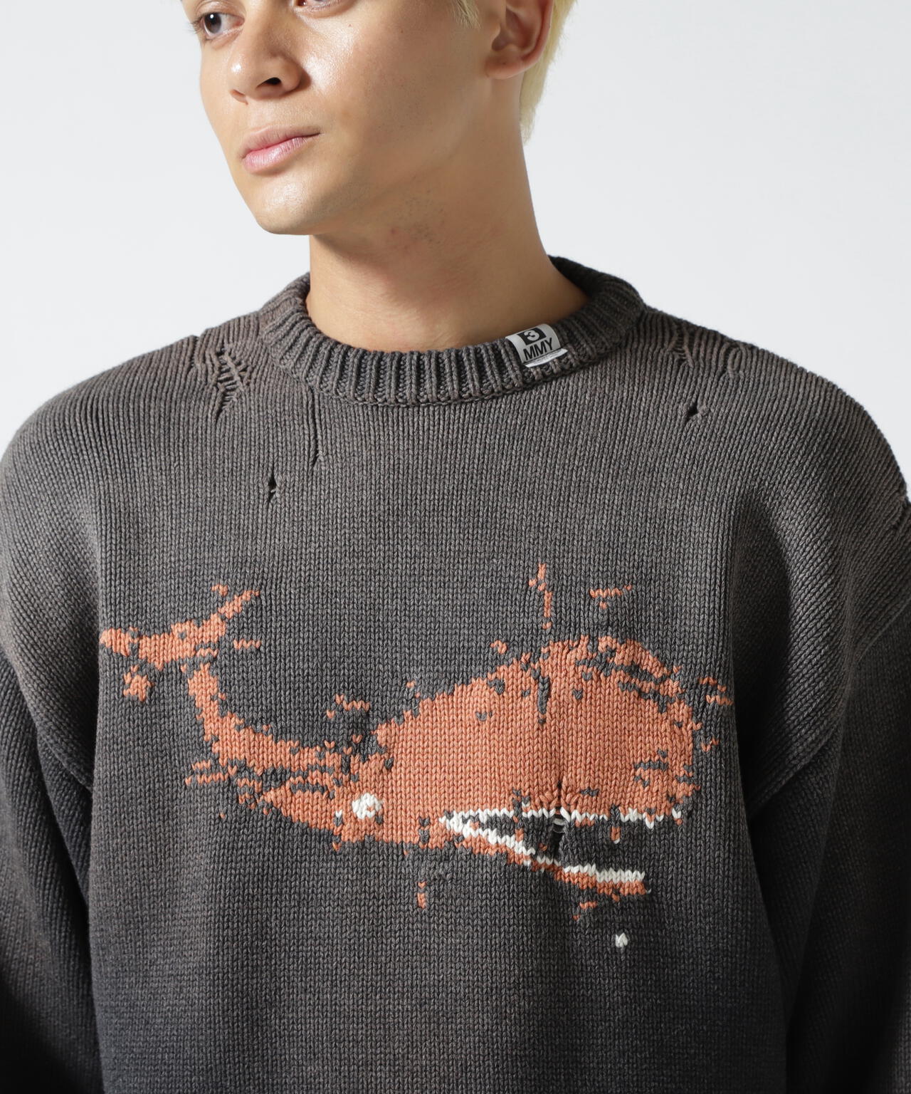 Maison MIHARAYASUHIRO/メゾン ミハラヤスヒロ/WHALE JACQUARD KNIT PULLOVER
