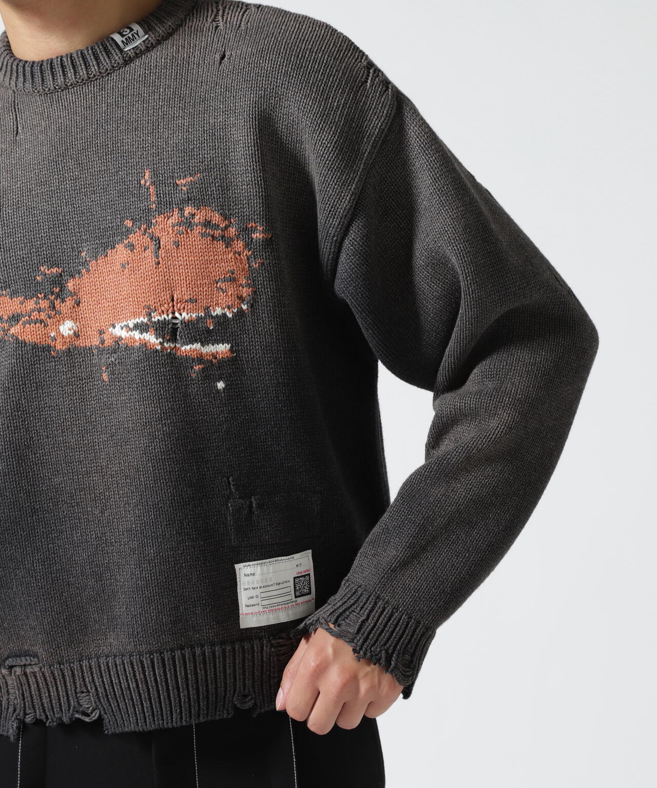 Maison MIHARAYASUHIRO/メゾン ミハラヤスヒロ/WHALE JACQUARD KNIT PULLOVER