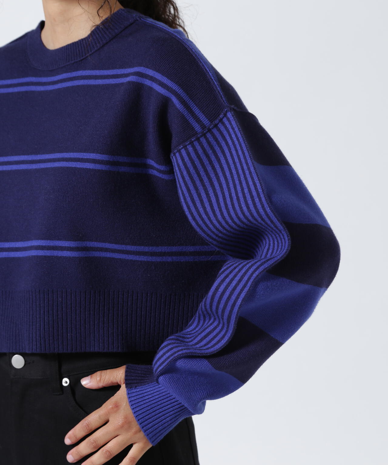 AULA AILA/アウラアイラ/別注マルチボーダー2WAYニット | ROYAL FLASH