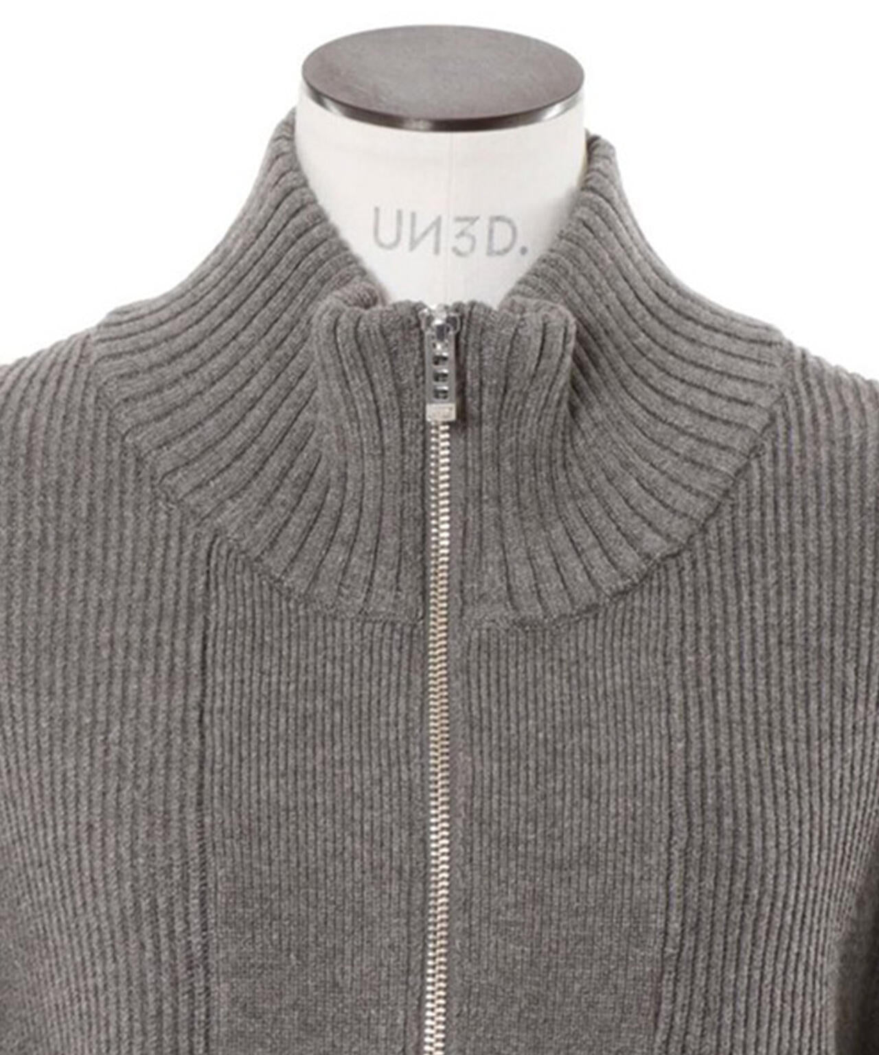 UN3D./アンスリード/PIN TUCK HALF ZIP TOP