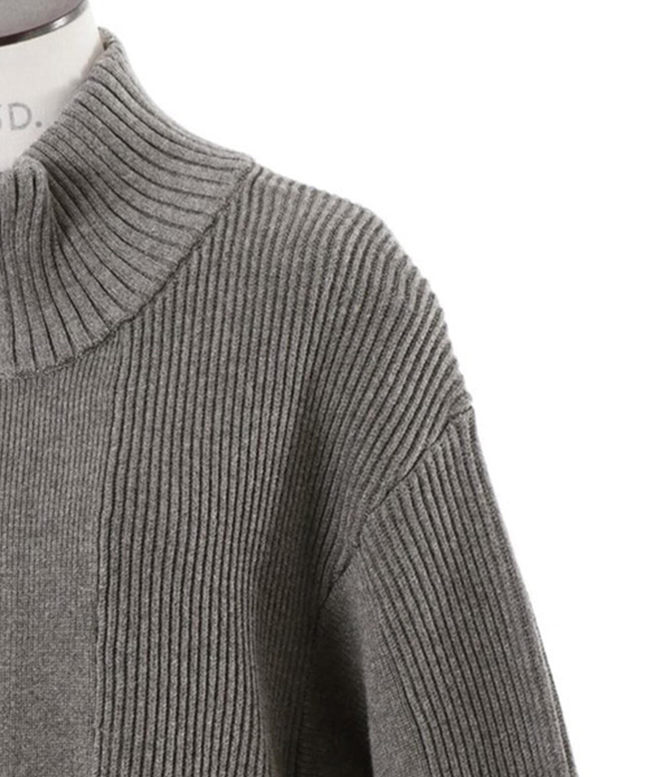 UN3D./アンスリード/PIN TUCK HALF ZIP TOP