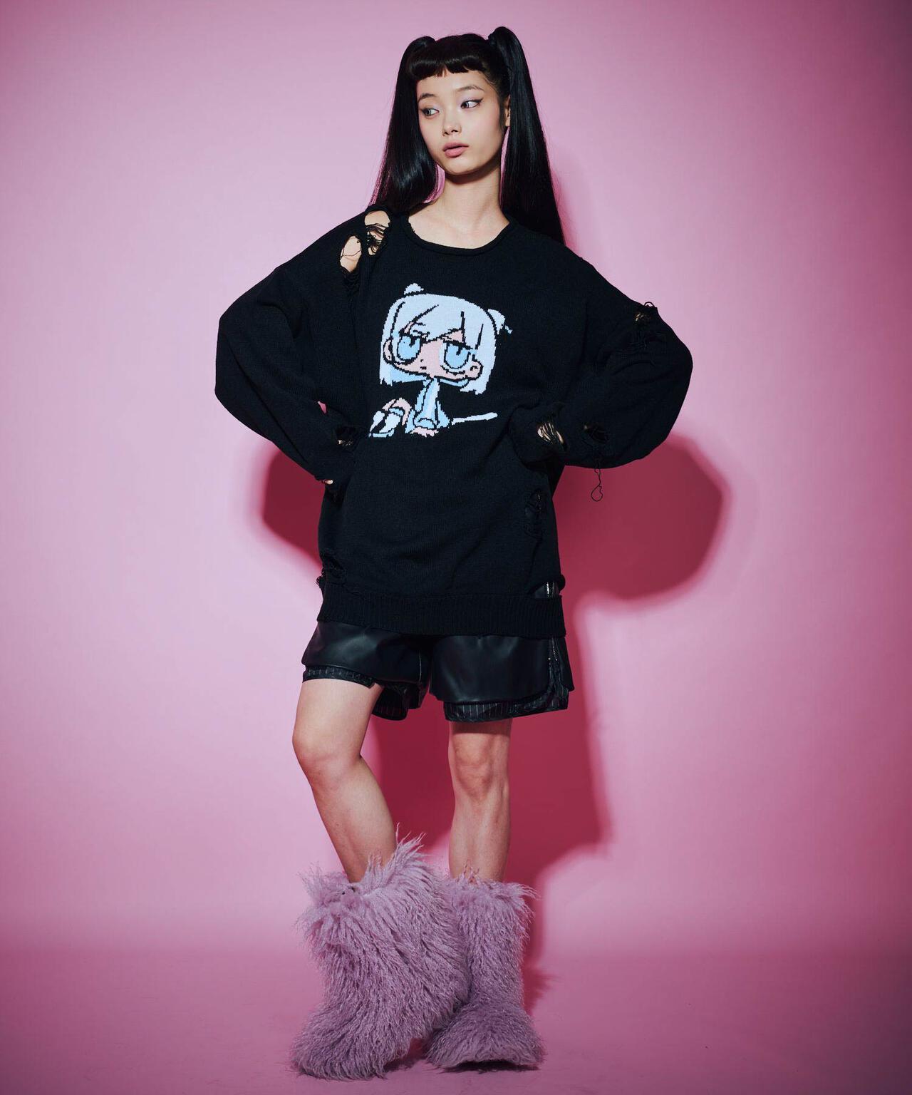 ANNA SUI NYC/アナ スイ エヌワイシー/【×寺田てら】TERAジャガードニット