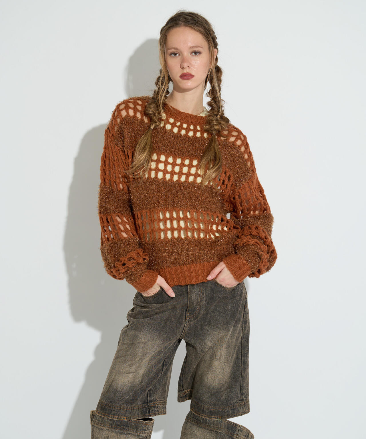 ANNA SUI NYC/アナ スイ エヌワイシー/ラメシャギーニットプルオーバー