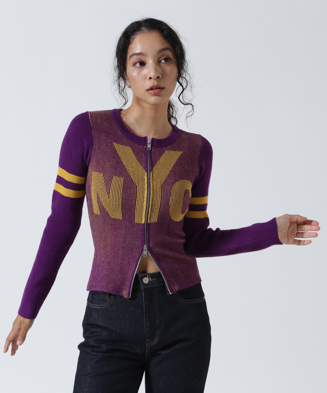 ANNA SUI NYC/アナ スイ エヌワイシー/NYC配色ZIPカーデ | ROYAL FLASH