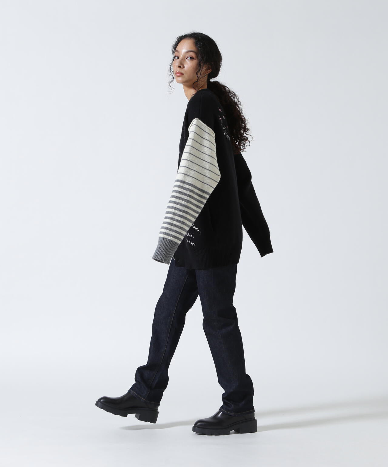 AULA AILA/アウラアイラ/MESSAGE LOGO CARDIGAN | ROYAL FLASH