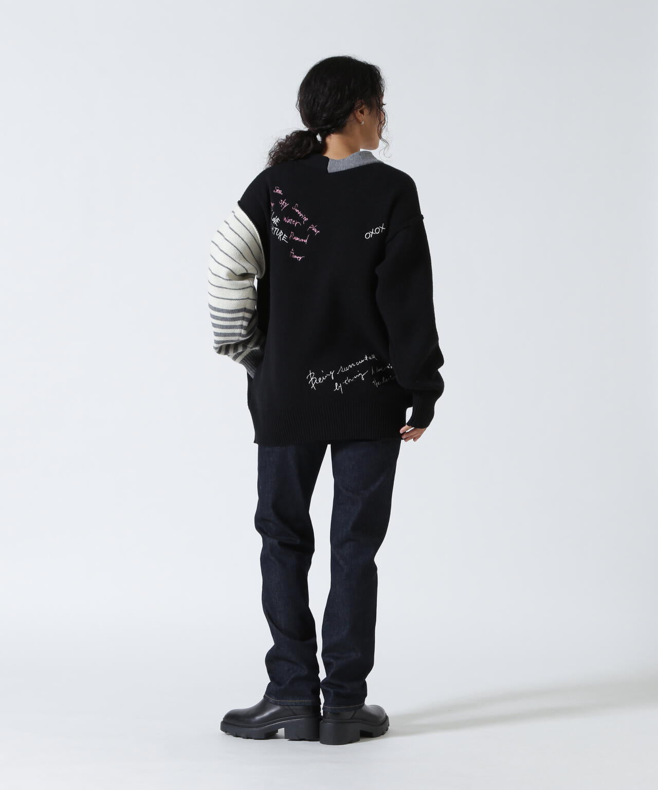 AULA AILA/アウラアイラ/MESSAGE LOGO CARDIGAN