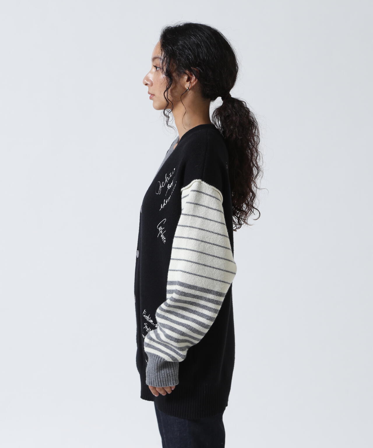 AULA AILA/アウラアイラ/MESSAGE LOGO CARDIGAN