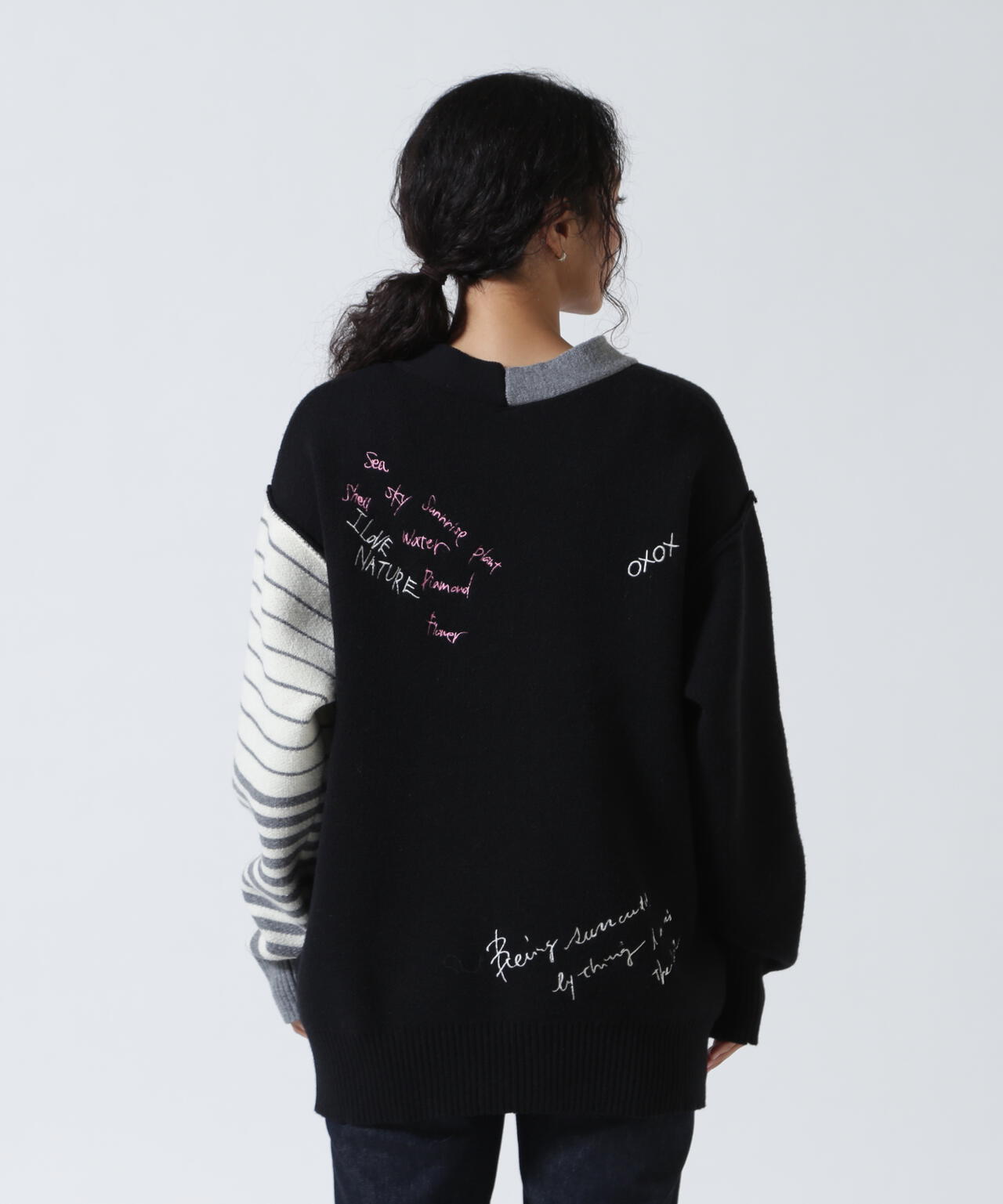 AULA AILA/アウラアイラ/MESSAGE LOGO CARDIGAN
