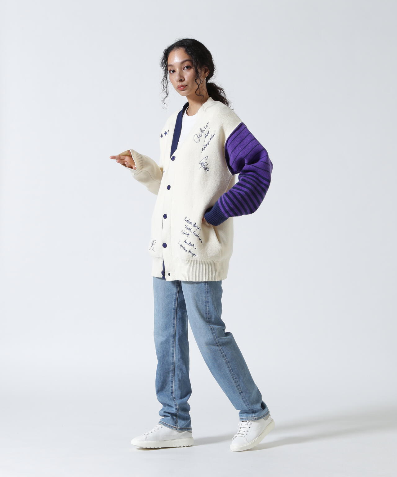 AULA AILA/アウラアイラ/MESSAGE LOGO CARDIGAN