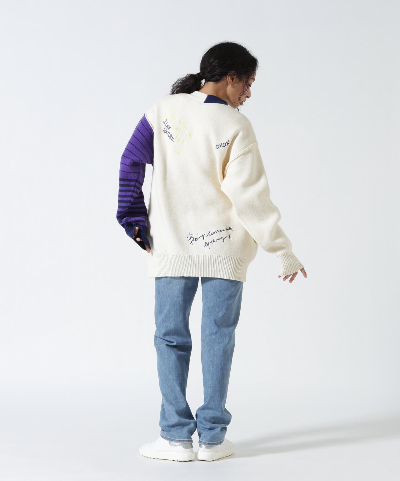 AULA AILA/アウラアイラ/MESSAGE LOGO CARDIGAN | ROYAL FLASH